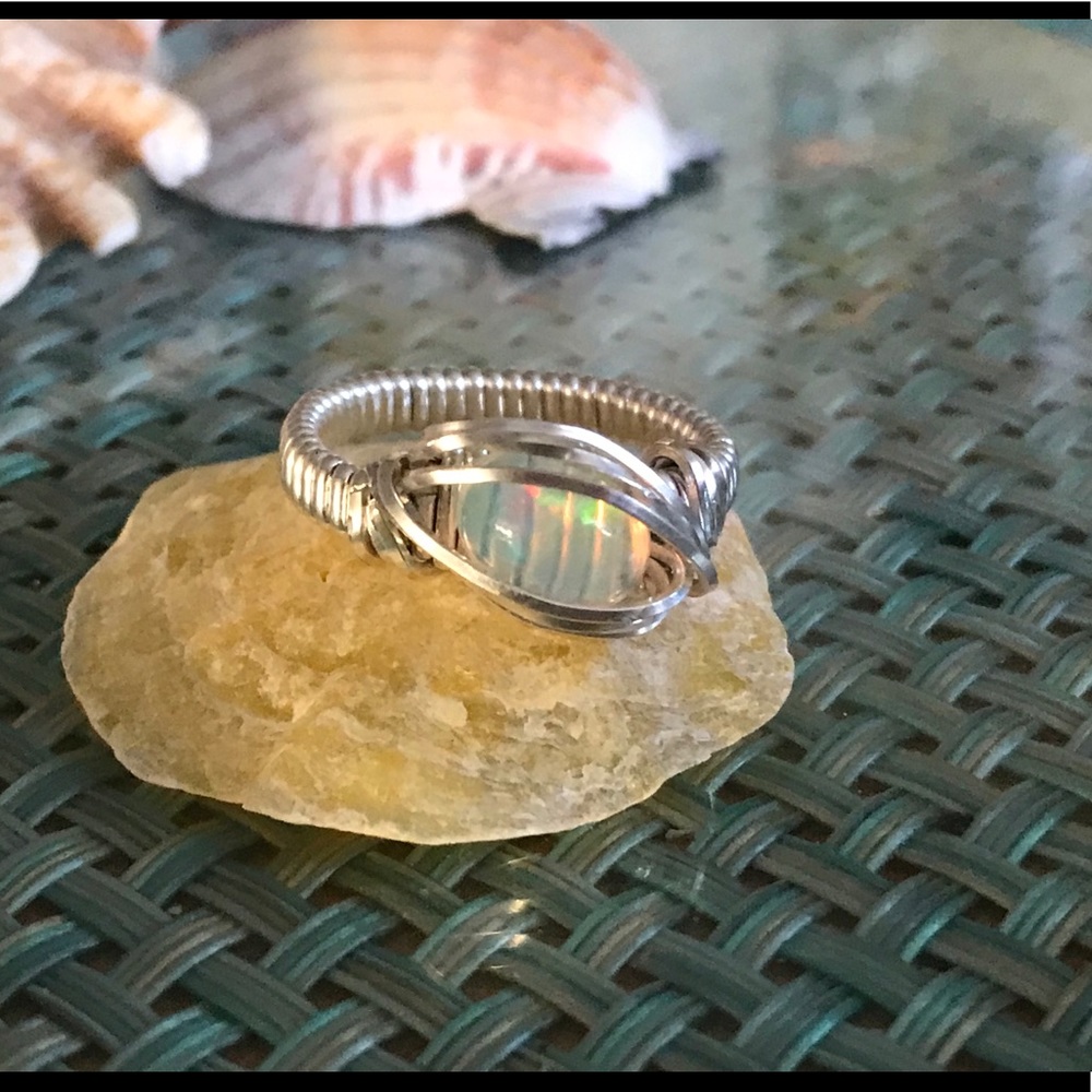 Sterling Silver Opal Ring